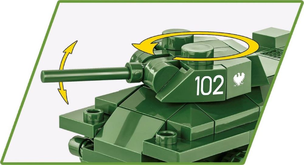 World War 2 - T-34/76 Tank Construction Brick Set (101 Pieces)