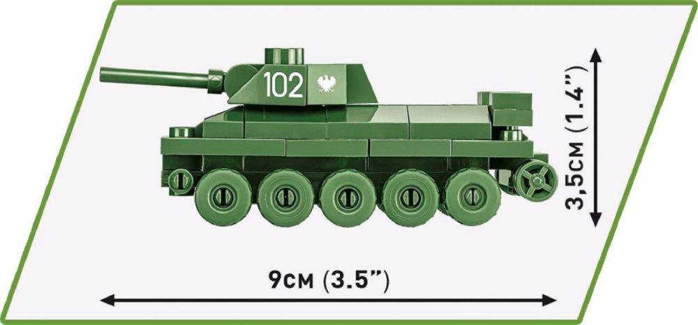 World War 2 - T-34/76 Tank Construction Brick Set (101 Pieces)