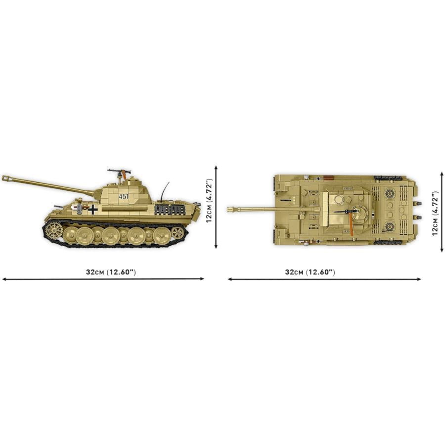 World War 2 - Panzer V Panther Ausf. G “Pudel” Construction Brick Set (1133 Pieces)