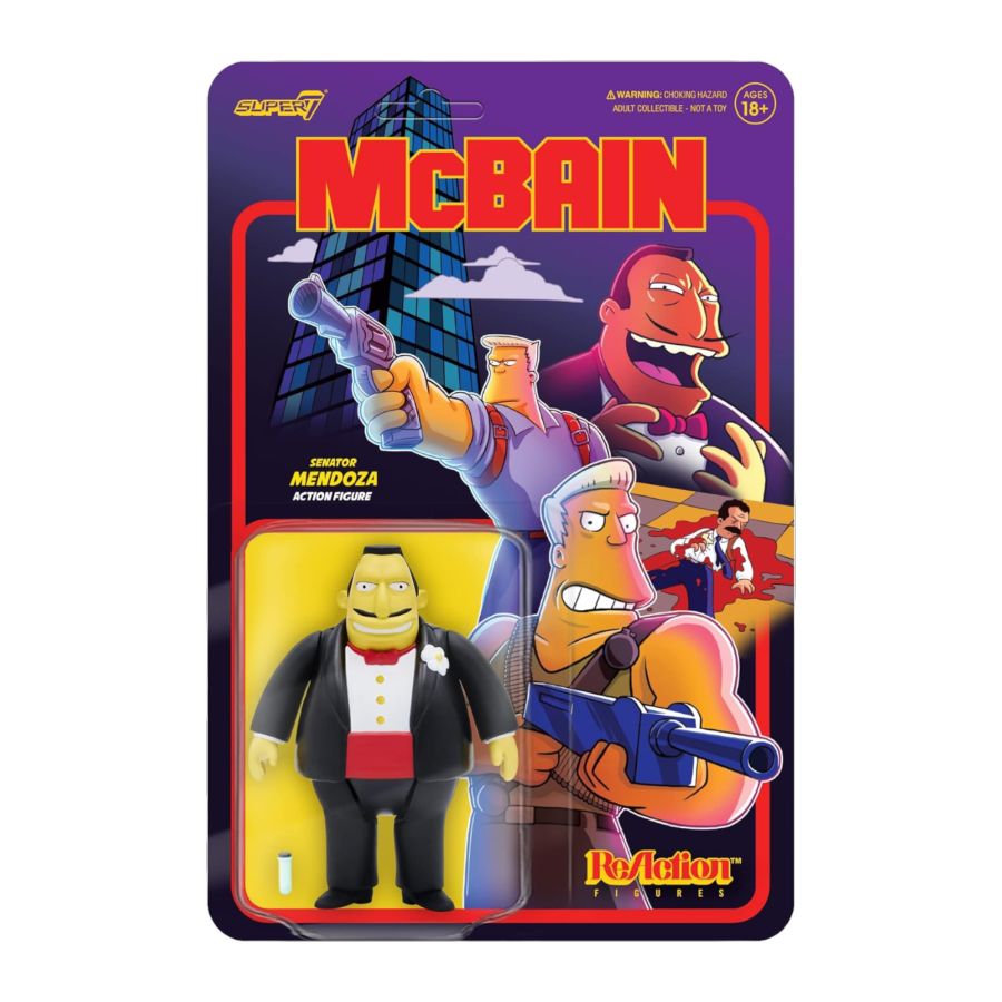 The Simpsons: McBain - Senator Mendozza Reaction 3.75″ Figure