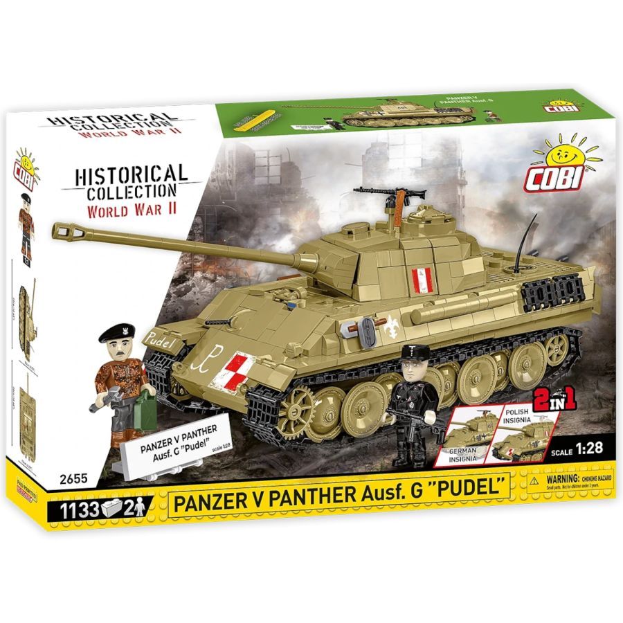 World War 2 - Panzer V Panther Ausf. G “Pudel” Construction Brick Set (1133 Pieces)