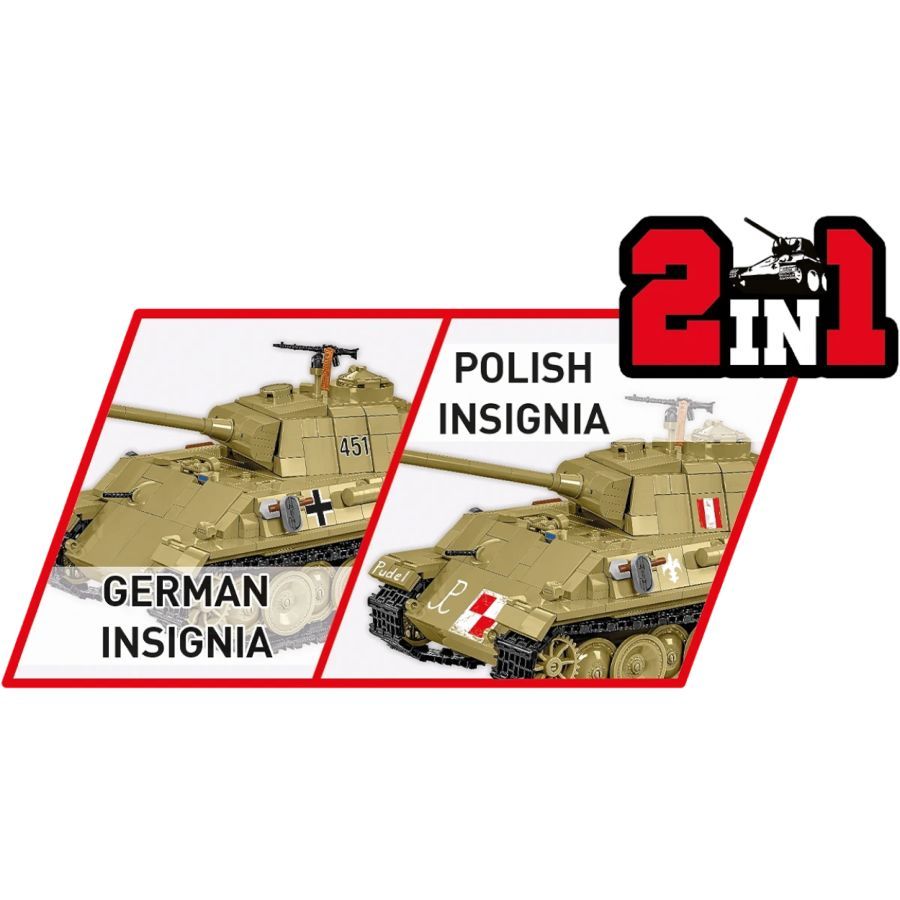 World War 2 - Panzer V Panther Ausf. G “Pudel” Construction Brick Set (1133 Pieces)