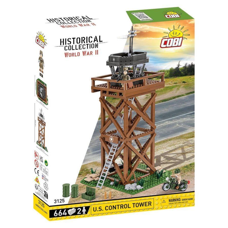 World War 2 - U.S. Control Tower Construction Brick Set (664 Pieces)
