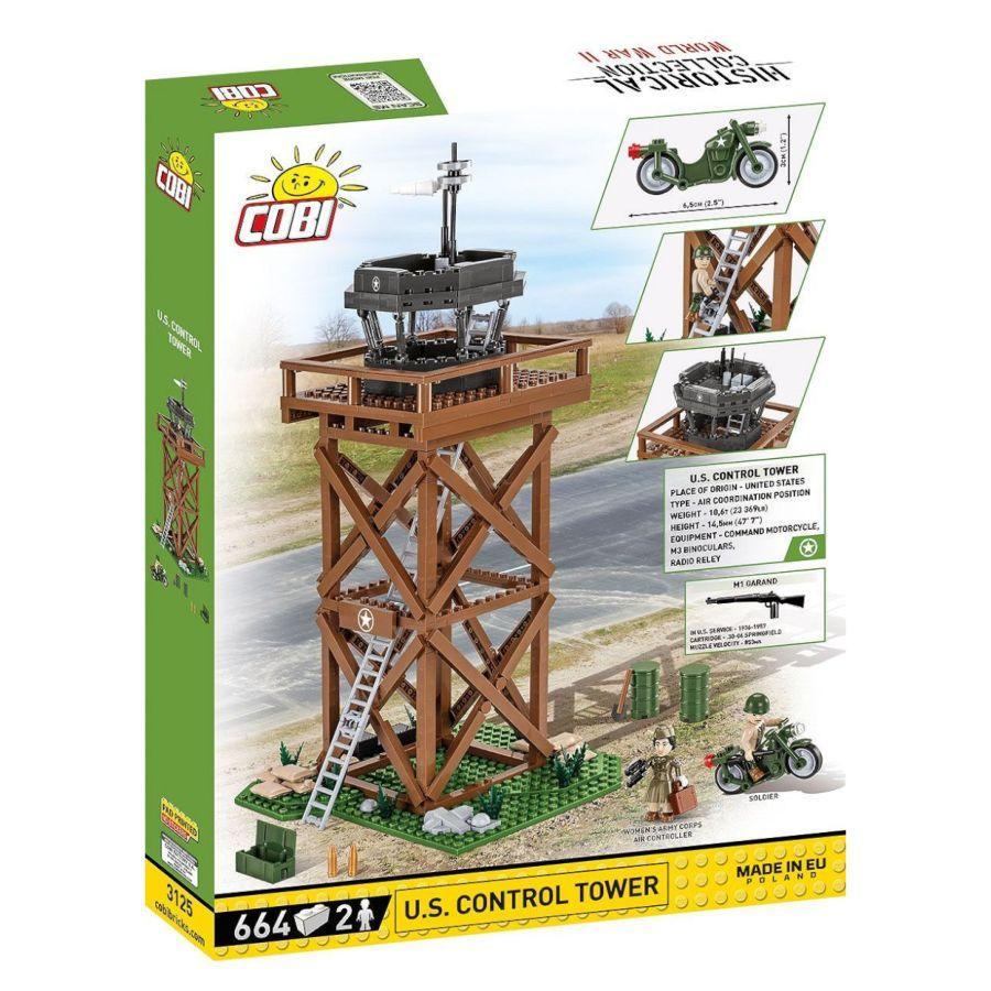 World War 2 - U.S. Control Tower Construction Brick Set (664 Pieces)