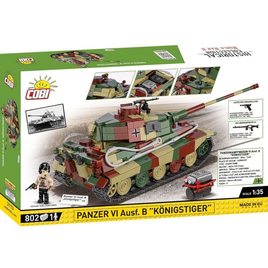 World War 2 - Panzer VI Ausf.B Konigst Construction Brick Set (802 Pieces)