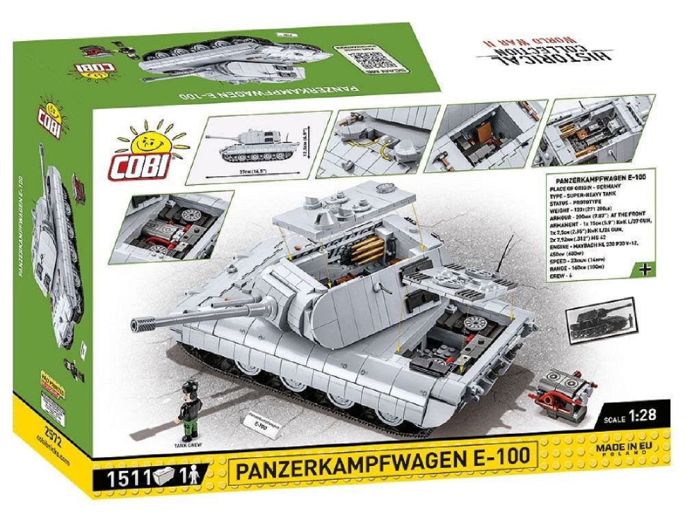 World War 2 - Panzerkampfwagen E-100 Construction Brick Set (1510 Pieces)