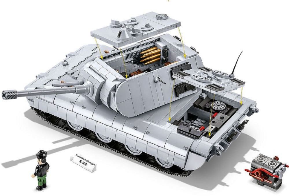 World War 2 - Panzerkampfwagen E-100 Construction Brick Set (1510 Pieces)