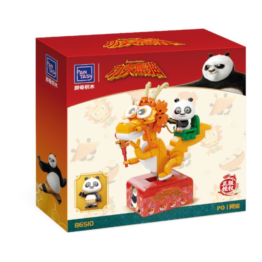 Kung Fu Panda - Po on SkateKart (186 Piece Kit)